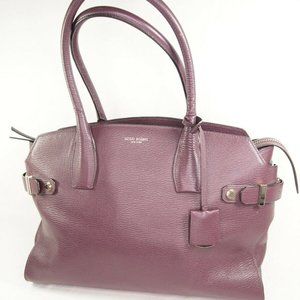 Henri Bendel "Carlyle" Large Burgundy Leather Bag